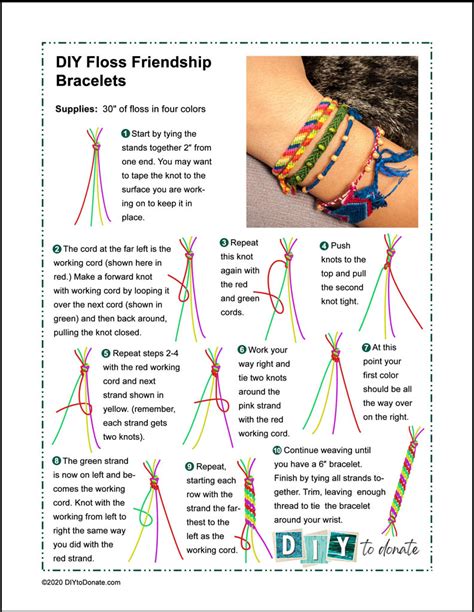 friendship bracelet step by instructions